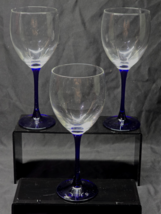 Vintage CRISTAL D&#39;ARQUES 8&quot; Water Goblet NEPTUNE Cobalt Blue Stem - Set ... - $453.88 MXN