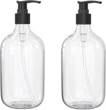 10 Ounce Clear Plastic Pump Bottle Dispenser, Refillable 2.5&quot;L x 2.5&quot;W x... - $15.84