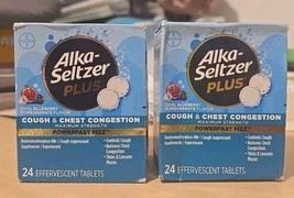 Alka-Seltzer Plus Powerfast Fizz Cough &amp; Chest Congestione, 24 Effer Tab... - $16.99