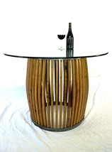 Wine Barrel Dining Table - Bauhinia - Made from retired CA wine barrels  - £894.47 GBP