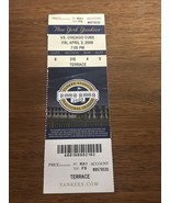 2009 New York Yankees Cubs Full Baseball Ticket Yankee Stadium Inaugural... - €30,25 EUR