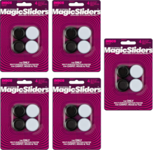 Furniture Slider 1/4&quot; D Self-Adhesive Black/White 4-ct, Magic Slider 427... - $27.71