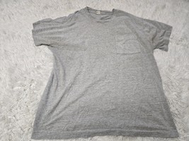 Vintage 90s BLANK SHIRT XL T-Shirt POCKET TEE USA FOTL 50/50 Grunge Norm... - $13.05 CAD