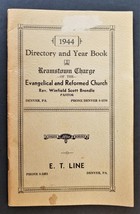 1944 Vintage Reamstown Evangelical Reformed Church Denver Pa Year Book Directory - £36.83 GBP
