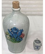 German Hemmeter Enzian Munich 7” Jug Ceramic German Bottle with Shot glass - $17.57 CAD