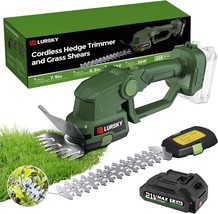Garden Maintenance Kit 21V Cordless Hedge Trimmer With 2-In-1 Grass Shear, - $56.98