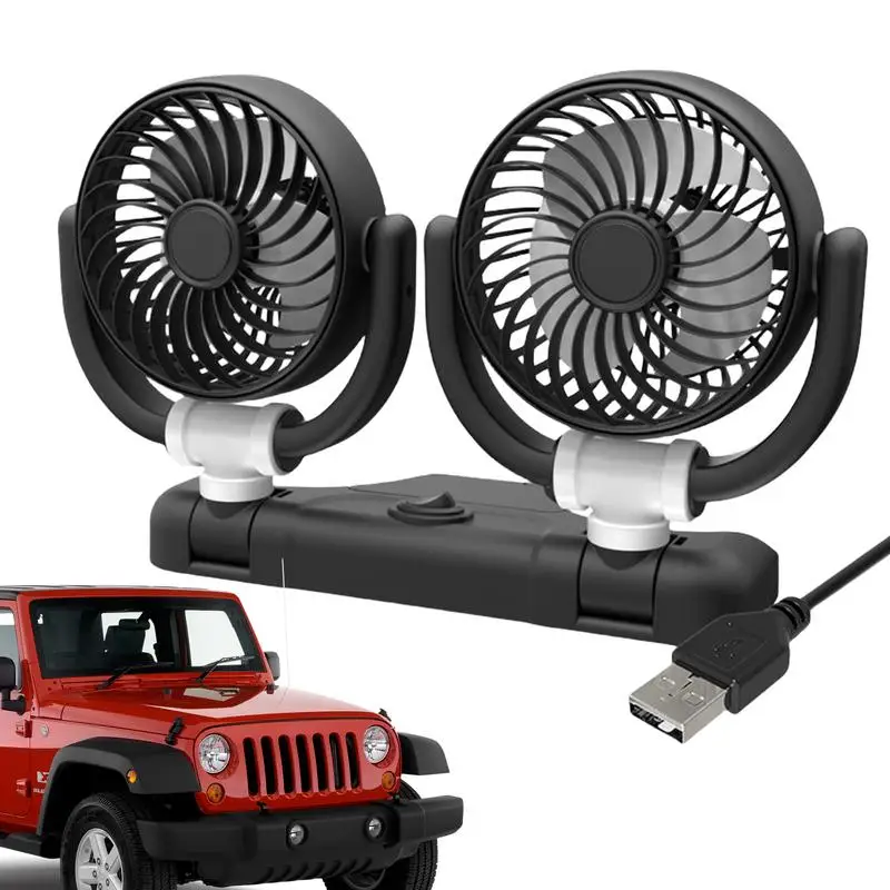 Dash Fan For Vehicle Portable Car Fan Cooling USB Rotatable Small Fan Summer - £34.10 GBP+
