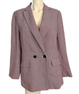 Talbots Women&#39;s Houndstooth Red/White/Black Blazer Sz 10 NWT - $123.49