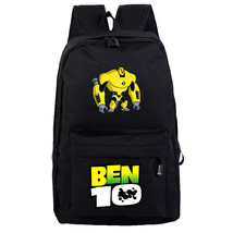 WM Ben 10 Backpack Daypack Schoolbag Bookbag Black Bright Yellow Robot - £19.17 GBP