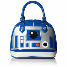 Loungefly Disney Star Wars R2D2 OG HEART LOGO Metal Plate Satchel Handbag Purse - £94.38 GBP