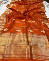 Banarasi Saree, Kora Organza, Wedding Bridal Wear, Gift for Her, Indian Ethnic D - £67.26 GBP