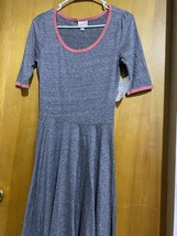 NWTs LulaRoe Nicole Dress Womens Size Small Grey &amp; Pink - £11.60 GBP