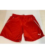 Puma Red Running Shorts Woman Size M Track Kg Walking Athletic - $181.42 MXN