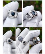Natural untreated Blue Ceylon Spinel 1.6 Carat silver Handmade ring - $445.04