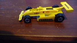 Hot Wheels 1982 rare Thunderstreak Yellow Pennzoil Indy Race Car #4 loose - $7.00