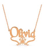 New Faith Font Ornate Design 14k Solid Rose Gold Custom Name - $9,077.23 MXN
