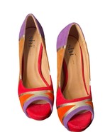 Shi by Journeys Women Shoes  Open Toe High Stilleto Heel Multicolor Size 6 - £15.56 GBP