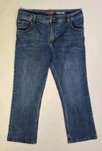 Wrangler Boy's Classic Boot Cut Adjustable Dk. Blue Denim Jeans 16 Husky... - $10.37