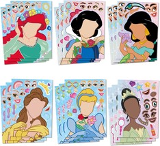 36Pcs Make Your Own Princess Toys Stickers Sheet Princess Birthday Party... - $28.14