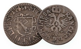 Lot of 2 German States Bremen 1745 - 1748 1 Groten in VF - VF+ Condition - $54.44