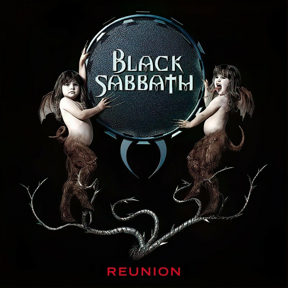 BLACK SABBATH Reunion BANNER 2x2 Ft Fabric Poster Tapestry Flag album co... - $22.00
