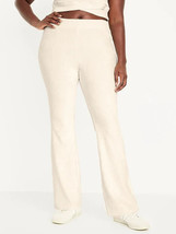 Old Navy Velvet Performance Flare Pants Womens 2X Ivory Ribbed Stretch NEW - £23.63 GBP