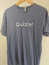 Quizlet Online Flash Card Service Website, Dark Blue/Gray T-Shirt, Men&#39;s L - €12,87 EUR
