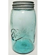 1886 - 1910 Blue Ball Tripple L Canning Jar w/ Zinc Ceramic Lid Mold 6 U... - £34.17 GBP