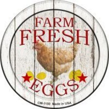 Farm Fresh Eggs Novelty Circle Coaster Set of 4 - £15.94 GBP