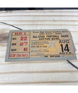 Football Ticket Stub 1954 All Star Cotton Bowl Texas High school Coaches... - $26.88 CAD