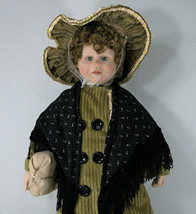 Megan The Ellis Island Doll 18&quot; Porcelain Doll Outfit Stand Lenox Original Box - £19.65 GBP