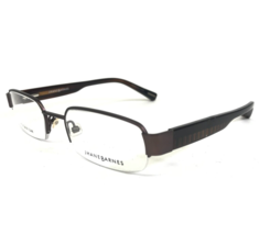 Jhane Barnes Eyeglasses Frames Solution BROWN Rectangular Half Rim 49-19-135 - £44.22 GBP