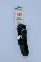 Merry &amp; Bright - Festive Christmas Dog Collar - Small - 10-14 IN - Green - £7.56 GBP