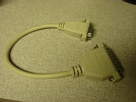 Serial DB9 to DB25 adapter cable vintage db9f to db25m 12 inch. - $3.71