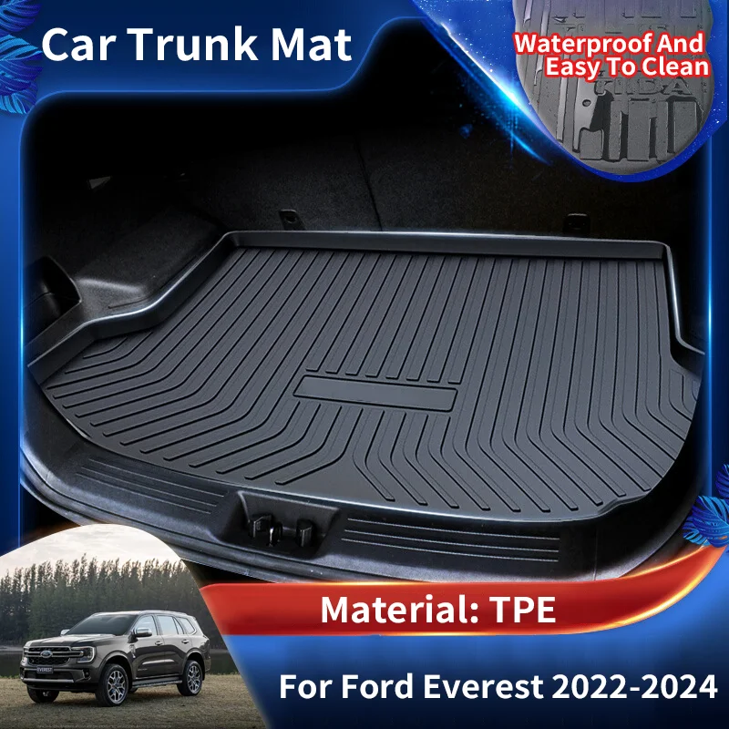 Ford everest u704 mk3 2022 2023 2024 tpe car rear trunk mat waterproof protective liner thumb200
