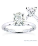 Oval Brilliant Cut Moissanite 14k White Gold 4-Prong Solitaire Engagemen... - $11,472.35 MXN+