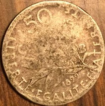 1899 France Silver 50 Centimes Coin - £3.00 GBP