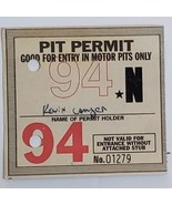 Motor Pit Stop Gate Stub Crew Permit 1994 - $4.95