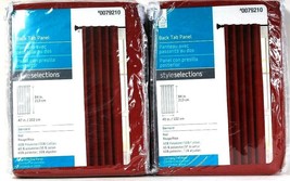 2 Home 0079210 Style Selections 40 X 84 In Polyester Cotton Red Back Tab Panel - $31.99