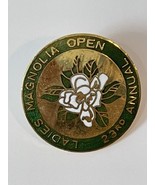 Vintage Ladies Magnolia Open 23th Annual Lapel Pin Round 1” Inch - $9.14