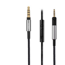 Nylon Audio Cable with Mic For Sennheiser HD595 HD598 HD 558 HD 518 Headphones - £15.91 GBP