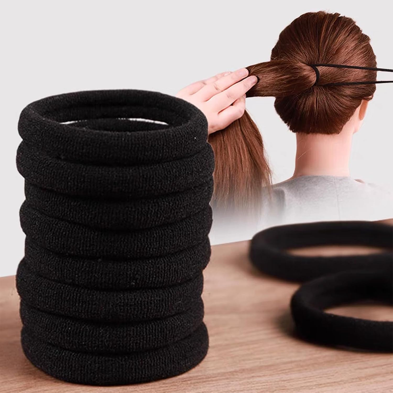 200PCS Black Hair Ties for Women & Girls Men Kids Toddler - Seamless, Thick, No  Item image 6