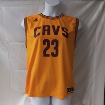 Rare Adidas Lebron James Cleveland Cavaliers Cavs Yellow Maroon Jersey Size XL - £25.32 GBP