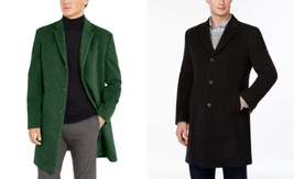 Tommy Hilfiger Addison Wool-Blend Trim Fit Overcoat,Choose Sz/Color - £150.72 GBP