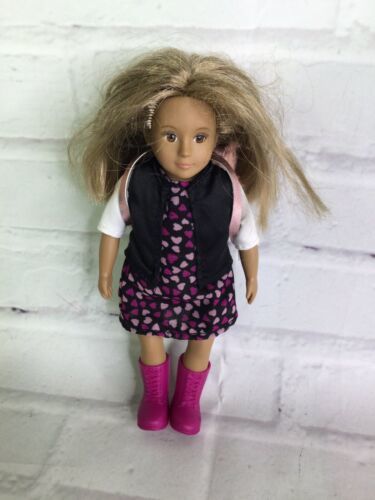 Lori Gia Fashionable Stylish Doll 6in Blonde Hair Brown Eyes With Outfit Bag - $12.46