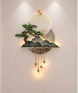 U.V. porcelain Live tree &amp; beautiful scenery 3d wall decor with remote l... - $699.00