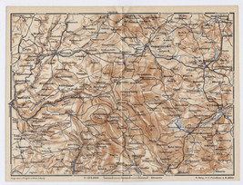 1929 Vintage Map Fichtel Mountains Fichtelgebirge Weissenstadt Bavaria Germany - £18.71 GBP