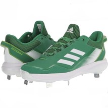 new mens 9.5 Adidas Icon 7 green/white metal Baseball Cleats s23859 - £37.37 GBP