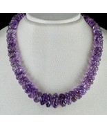 CLASSIC NATURAL AMETHYST BEADS CARVED ROUND 703 CTS GEMSTONE SILVER NECK... - £254.08 GBP
