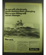 1968 Royal Navy Ad - In our all-electronic, push-button, fast-changing Navy - £14.55 GBP